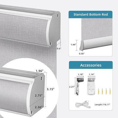 SmartWings Motorized Light Filtering Shades, Work - Image 6