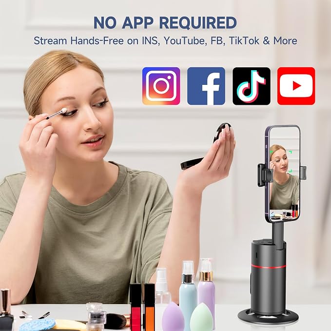Auto Face Tracking Tripod, No App, Smart Shooting Phone Holder - Image 8