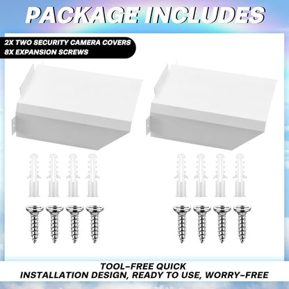 Moxweyeni 2 Pack Universal Metal Security Camera Cover Aluminum Waterproof Sun - Image 3
