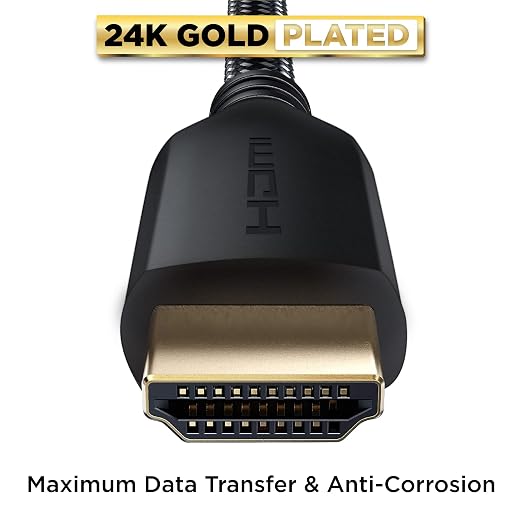 PowerBear 4K HDMI Cable 0.5 ft | High Speed, Braided Nylon & Gold Connectors - Image 6