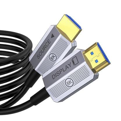 8K Fiber Optic HDMI Cable 30ft, 48Gbps Long HDMI 2.1 Cable 8K@60Hz/4K@120Hz by Fibopitcal