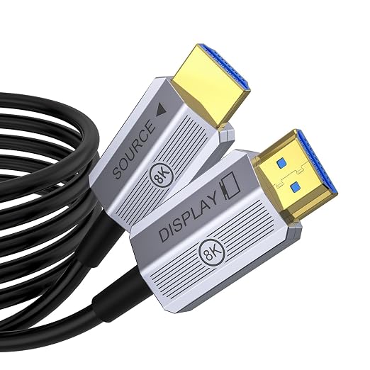 8K Fiber Optic HDMI Cable 25ft, 48Gbps Long HDMI 2.1 Cable 8K@60Hz/4K@120Hz by Fibopitcal