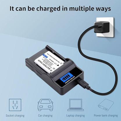 2-Pack EN-EL10 KLIC-7006 Replacement Battery and Slim USB Rapid Charger - Image 4