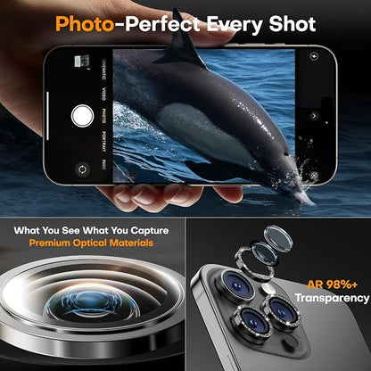 for iPhone 16 Pro/iPhone 16 Pro Max Camera Lens Protector, Tempered Glass - Image 4