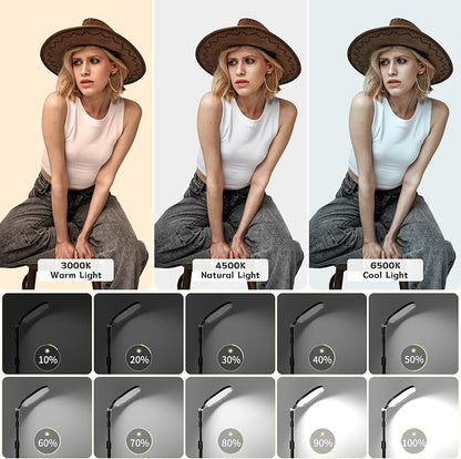 2 Packs Video Conference Lighting Kits, Dimmable Desk Ring Light - Image 3