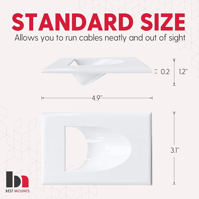 2 Pack Wall Plate Cable Pass Through - Image 4