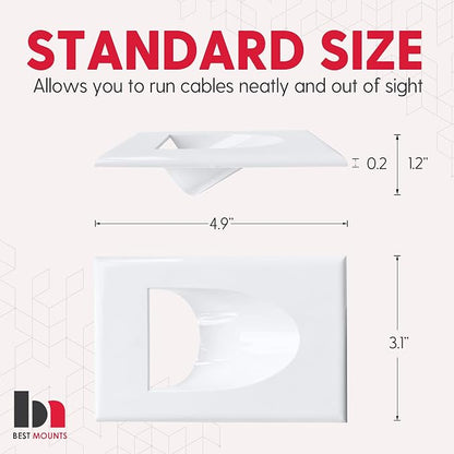 2 Pack Wall Plate Cable Pass Through - Image 4