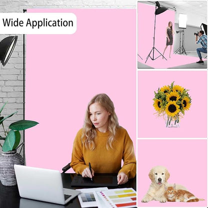 Pink Photography Backdrops for Photoshoot, Photo Booth Video Shooting Photo - Image 3