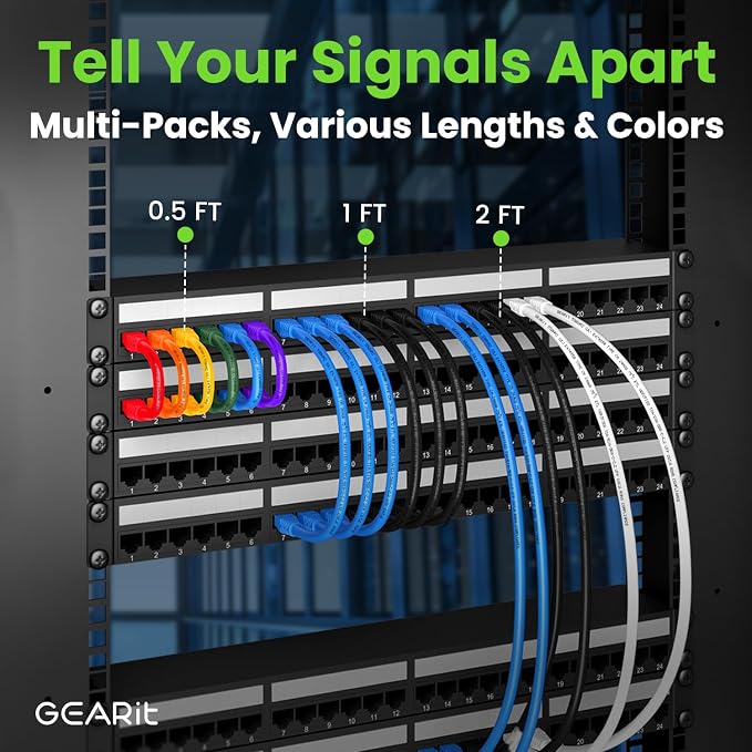 GEARit Cat 6 Ethernet Cable Pack Ð 1-Pack 10 ft Cat6 Ethernet Patch Cables | - Image 7