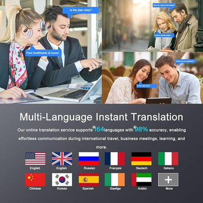 AI Translation Earbuds Real Time, 164 Language Translator Earbud 3-in-1 - Image 2