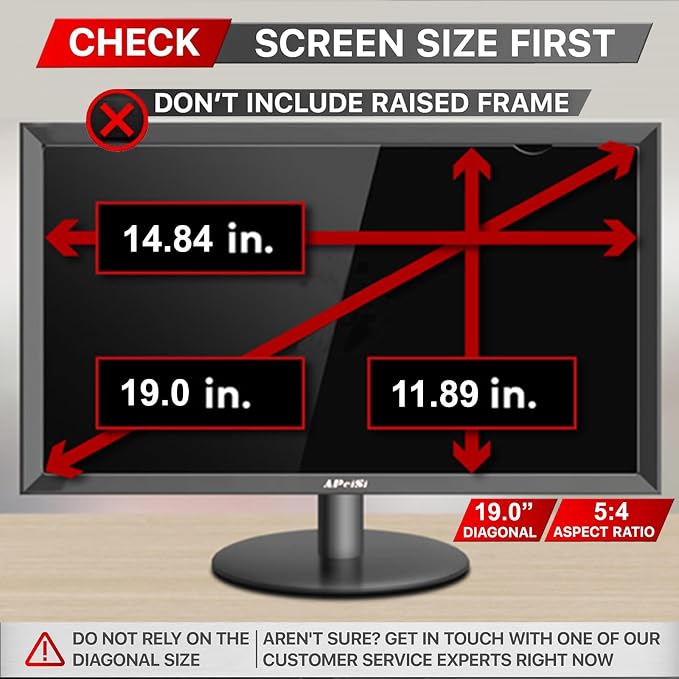 19 Inch Privacy Screen Filter for Square 5:4 Monitor | Privacy Shield | - Image 2