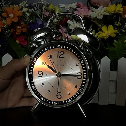 Peakeep Loud Alarm Clock for Heavy Sleepers Adults, Metal 4.5" Twin Bell - Image 6