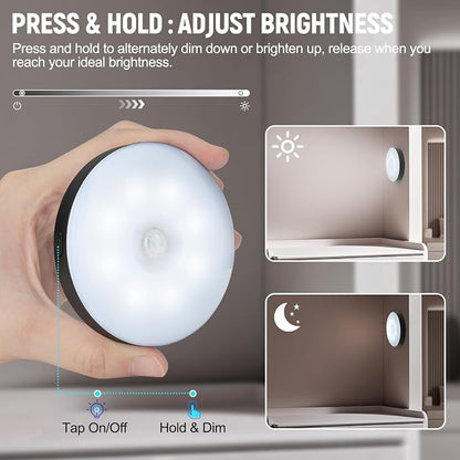 DWEPTU Motion Sensor Night Light 2 Pack LED Night Lights, Dusk to Dawn Motion - Image 2