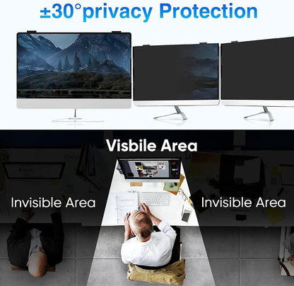 Magnetic Computer Privacy Screen, 27 Inch Removable Hanging Shield - Image 3