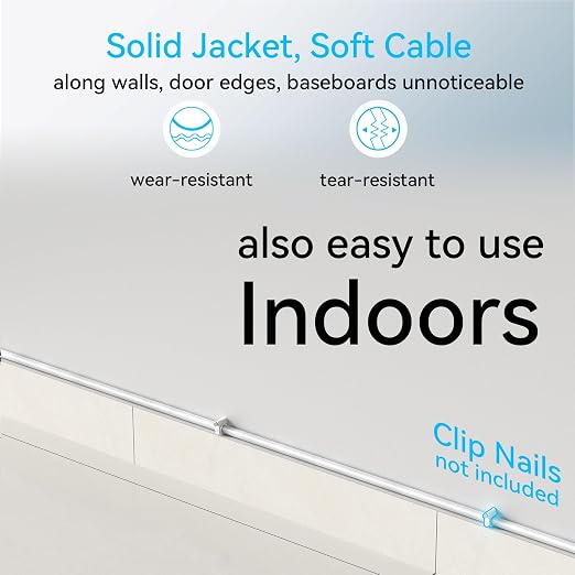 Cat6a Ethernet Cable Slim 60ft Outdoor&Indoor, 28AWG Pure Copper Cat6 Internet - Image 3