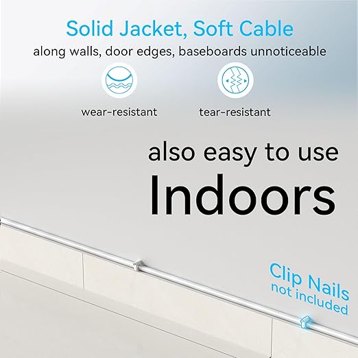 Cat6a Ethernet Cable Slim 200ft Outdoor&Indoor, 28AWG Pure Copper Cat6 Internet - Image 3