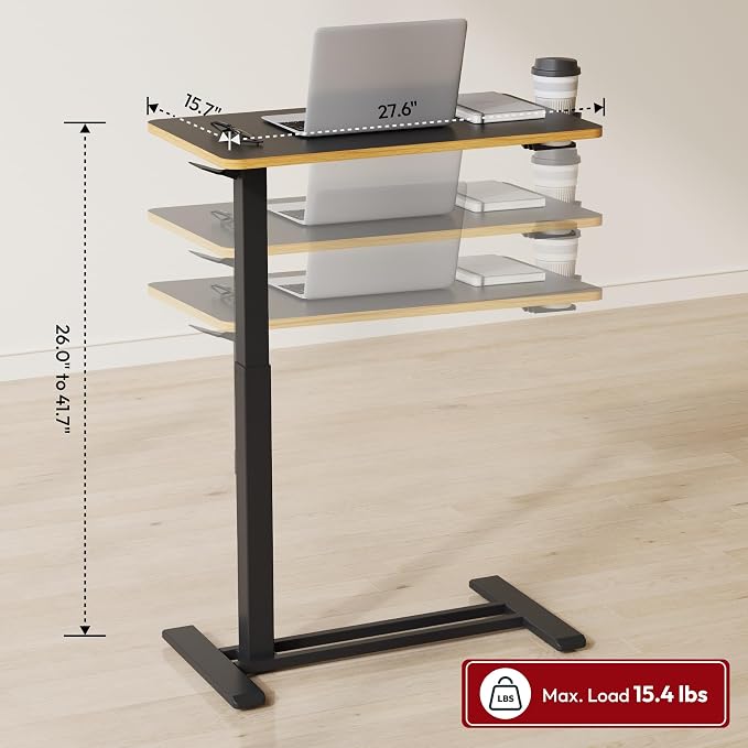 SANODESK Medical Adjustable Overbed Bedside Table - Image 3