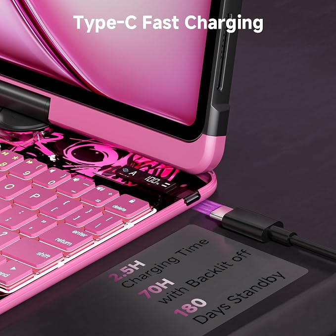 Keyboard Case for iPad 11 inch Pro 4/3/2/1st Gen & 11’’ iPad Air 2025 M3 - Image 6