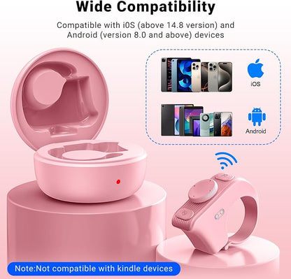 Remote Scrolling Ring for Tiktok, Page Turner for Kindle App, Tablet-Light Pink - Image 7