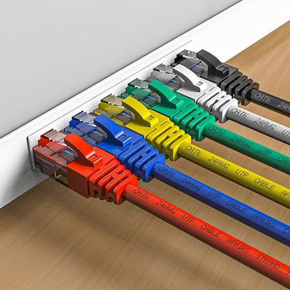 Cat6 Patch Cables 20 Feet, Cat 6 Ethernet Cable, 24AWG CCA, UTP Network Cord - Image 2