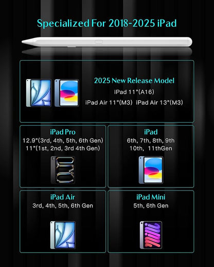 Stylus Pencil for Apple iPad – Longest Battery Life 5X, 35H Use, Tilt & Palm - Image 9