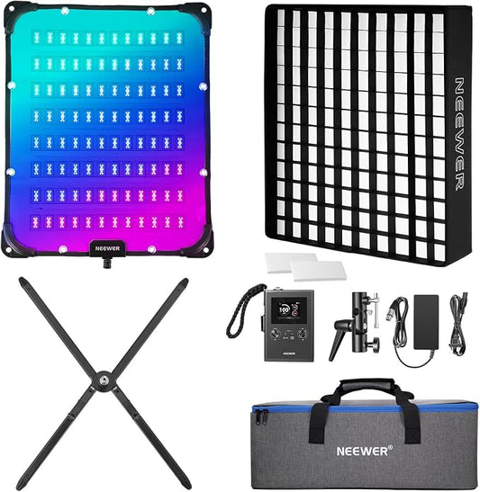 NEEWER 115W Flexible LED Video Light, Studio RGB Panel Light Mat Kit by Neewer