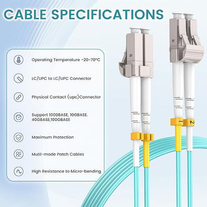 SpeedyCables- OM3 LC to LC Fiber Patch Cable 5M/16ft, 10Gb/40Gb 50/125µm - Image 4
