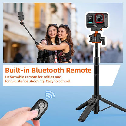 Tripod for Insta360 X5 ACE Pro 2, 21” Selfie Stick Quick Release Extension Rod - Image 2