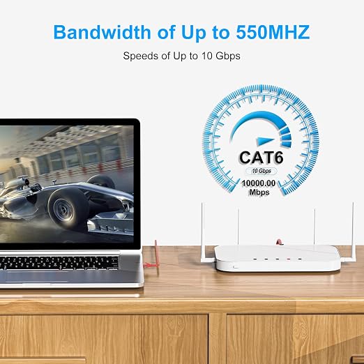 Cat6 Patch Cables 6 Feet, Cat 6 Ethernet Cable, 24AWG CCA Cord, UTP Network - Image 5