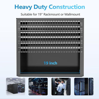 CableGeeker 24 Port Blank Keystone Patch Panel - Image 6