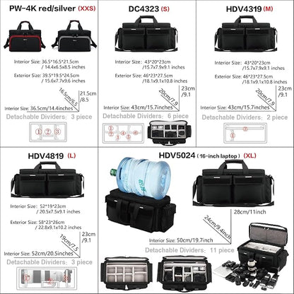 Large Camera Shoulder Bag, Pressure proof &Waterproof DSLR SLR Mirrorless - Image 4