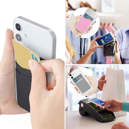 SS Phone Wallet, Card Holder for Phone Case Stick on Silicone Double Phone - Image 2