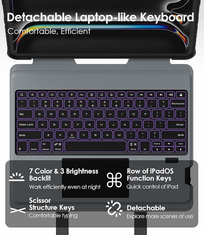 Nillkin Carry Go Keyboard Case for iPad Pro 13 inch 2024 - Image 4
