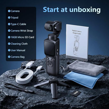4K Vlogging Camera with 330° Rotating Lens & Face Tracking, Portable Pocket - Image 7