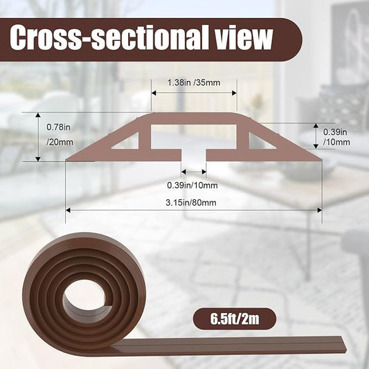 Eapele 6.5 ft Floor Cord Cover Heavy Duty Cable Protector, Cord Covers - Image 2