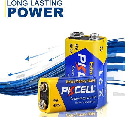 PKCELL 9V Batteries, 100 Pack 9 Volt Batteries Carbon Zinc, 9V Battery - Image 2