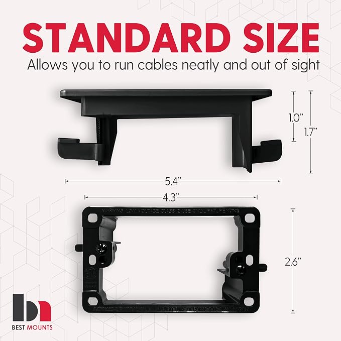 2 Pack Wall Plate Cable Pass Through - Image 2