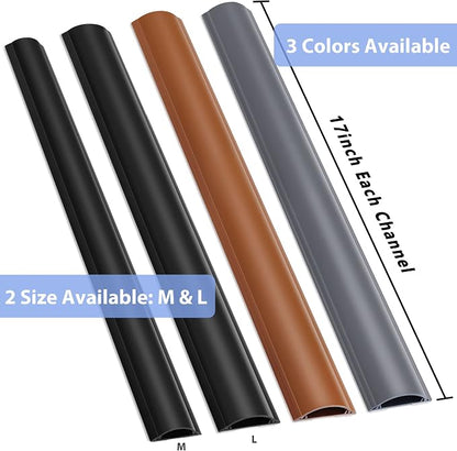 Cord Cover Floor 34in, Large Capacity Floor Cable Cover, Hard PVC Cord Hider - Image 7