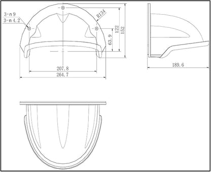 SDS DS-1250ZJ Universal Sun Rain Shade Camera Cover Shield - Image 8