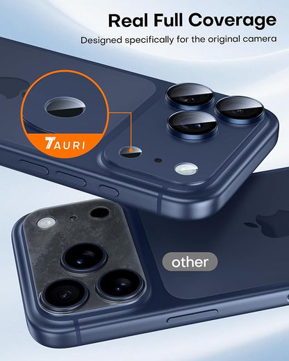 TAURI 2 Pack for iPhone 17 Pro Camera Lens Protector, Full Coverage - Image 6