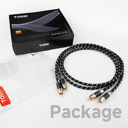 TODN Auidophile 2RCA Male to Male Stereo Audio Cable, OFC RCA Cables - Image 8