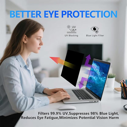 4-Way Laptop Privacy Screen Shield 15.6 Inch, Removable 16:9 Aspect 360° - Image 4