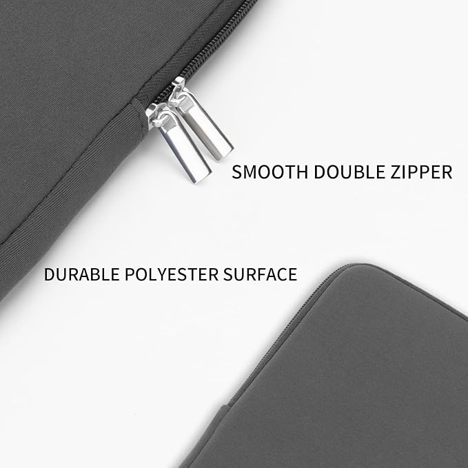 RAINYEAR 15.6 Inch Laptop Sleeve Protective Case Soft Lining Zipper Cover - Image 3