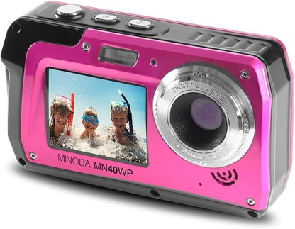 Minolta MN40WP 48MP Waterproof Digital Camera – Dual LCD Screens, 2.7K QHD Video by Minolta