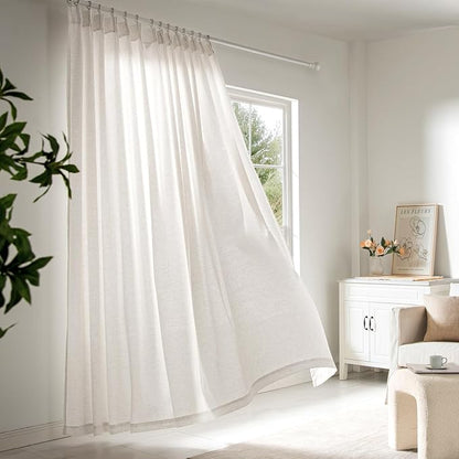 Memory Trained Pinch Pleated Curtains 72 Inches Long, Viral Linen Pinch Pleat - Image 6