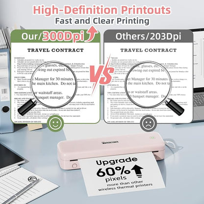 Phomemo M834 Portable Printer, Wireless Bluetooth Thermal Printer, Support 8.5" - Image 3