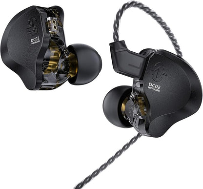 in Ear Monitor Headphones, CCZ DC02 In Ear Monitor Dual Magnetic Circuit DD by KINBOOFI