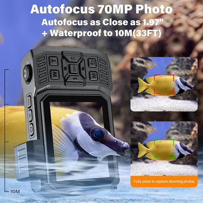 8K Underwater Camera, WiFi 33FT 70MP Waterproof Camera - Image 4
