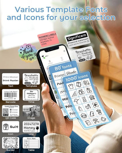 Phomemo Label Maker with 3 Labels- M110 Portable Bluetooth Label Maker Machine - Image 6