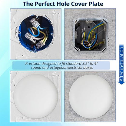 MAKERELE CP3540 Round Wall Cover Plate Kits, Include 2 x CP3540 Plate 2 x - Image 4